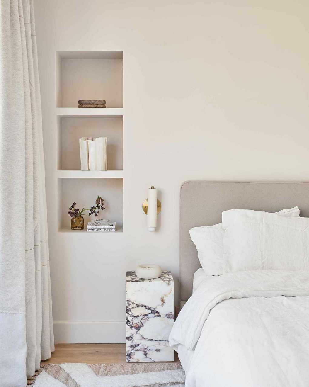 Minimalist white bedroom