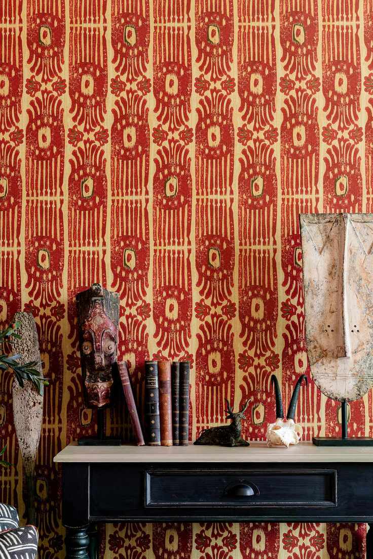 Ikat inspired wallpaper