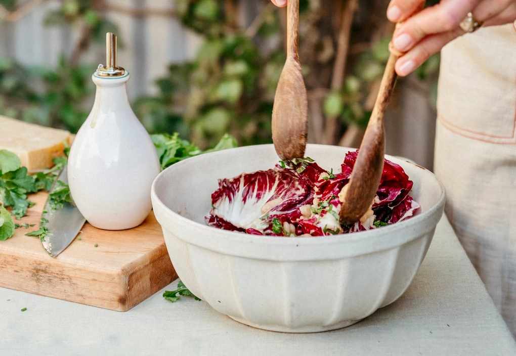 white bean & radicchio salad