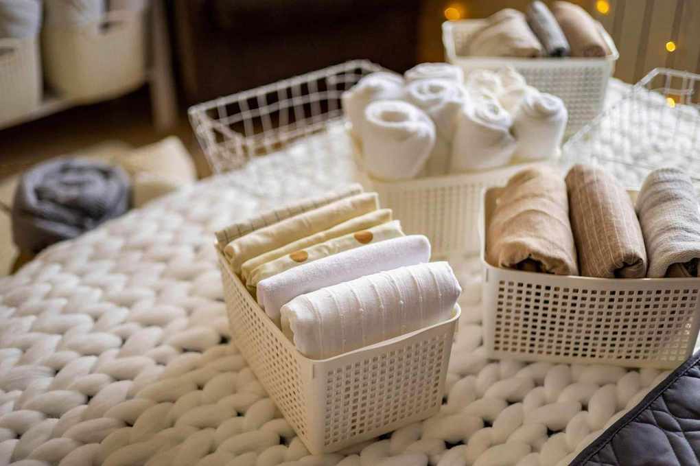 Folded towels