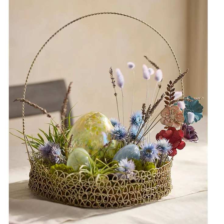 Flower Bunch Wire Basket