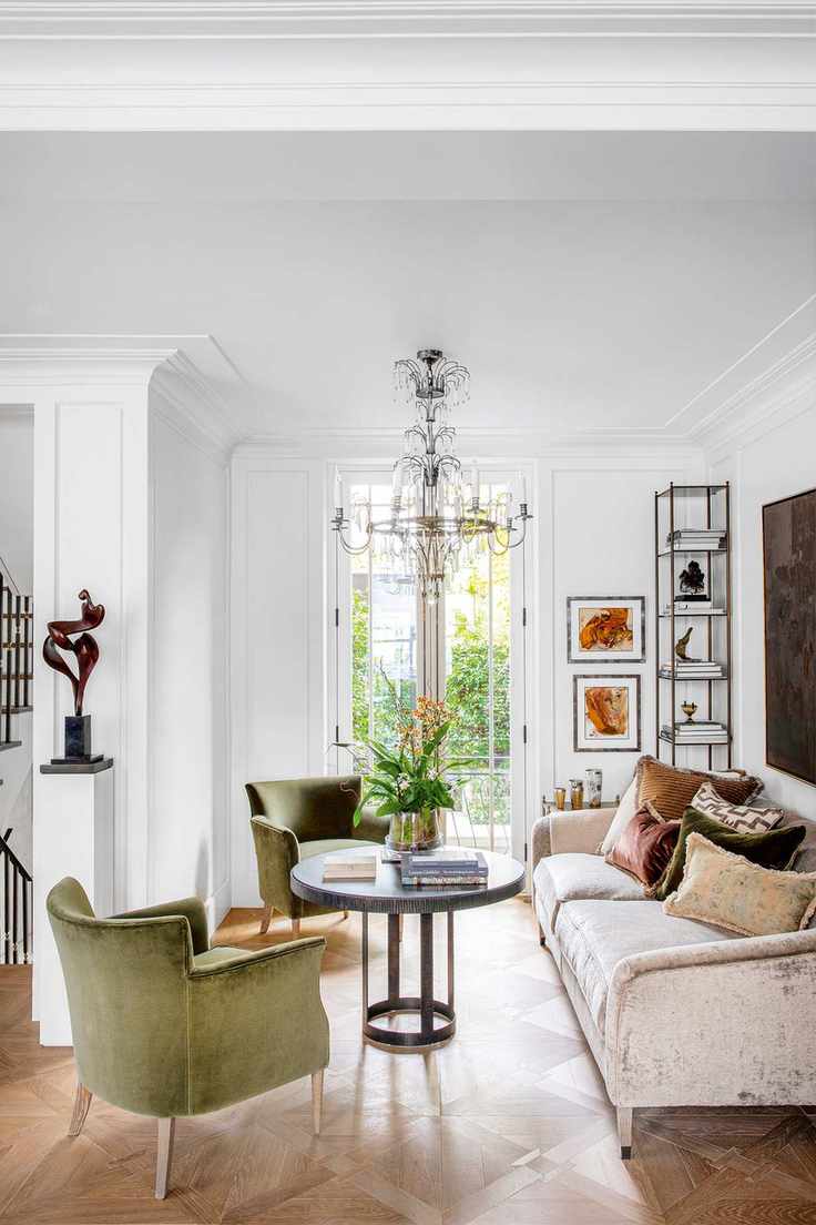 Geometric wood floor in Louise Bradley's Home