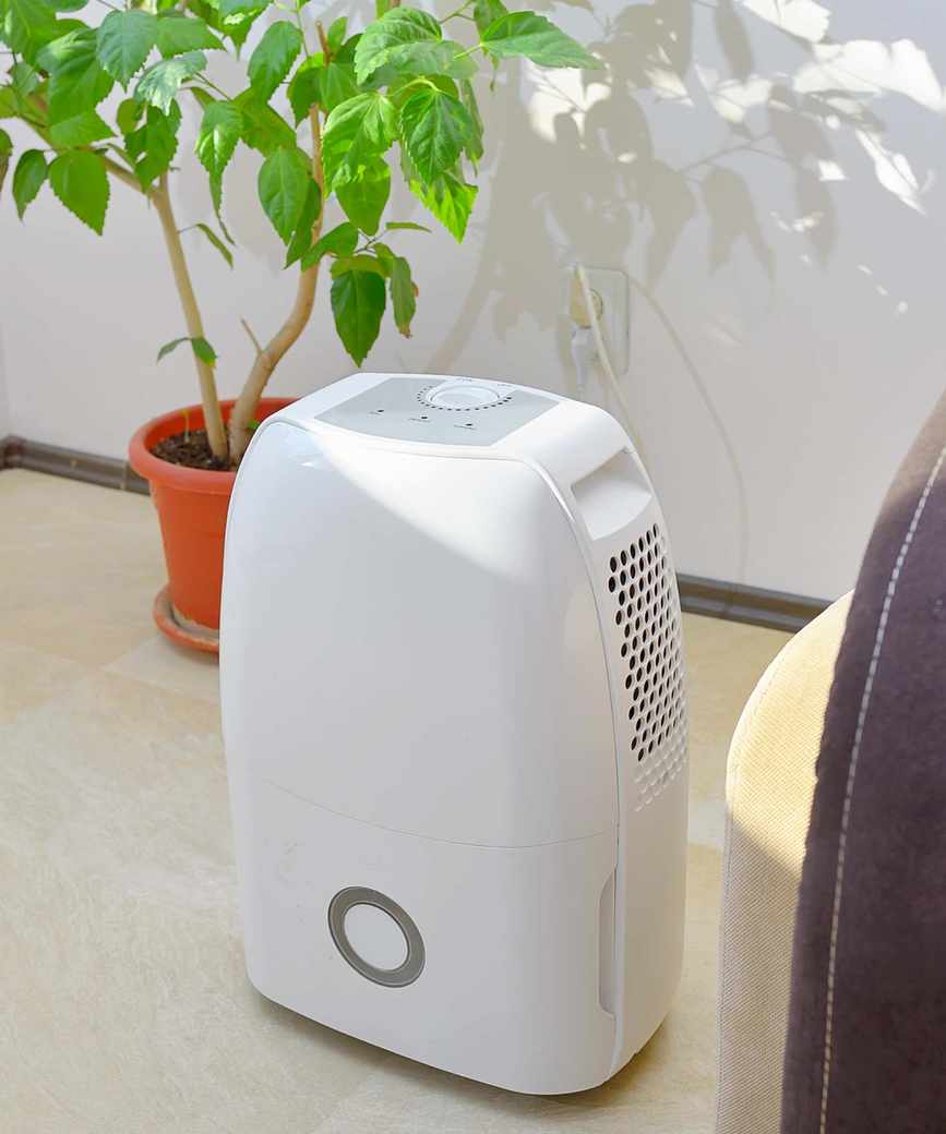 Dehumidifier in a room