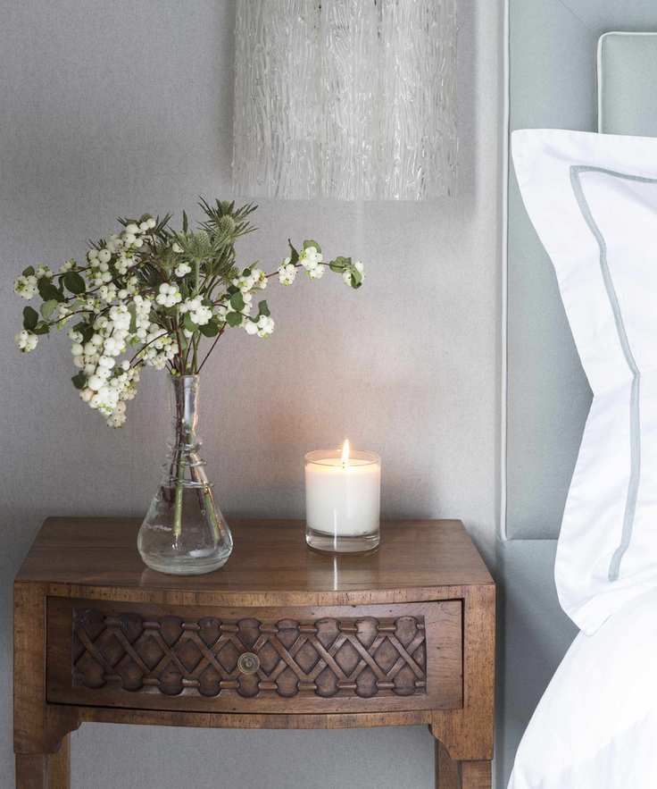 Nightstand in a bedroom