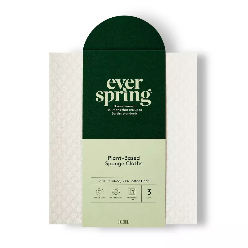 Dish Sponge Cloths - 3ct - Everspring&amp;trade;