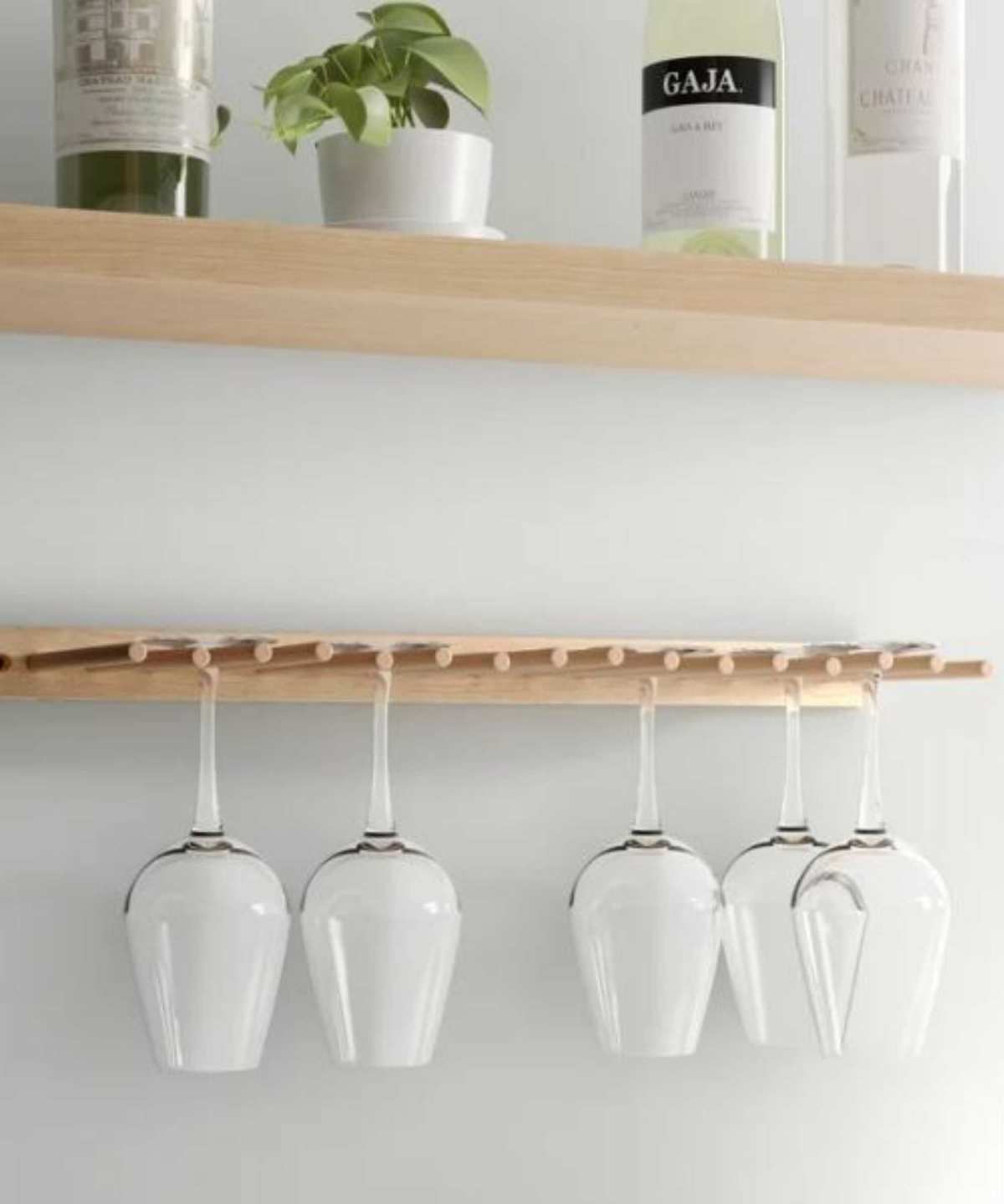 Wine glass storage rack