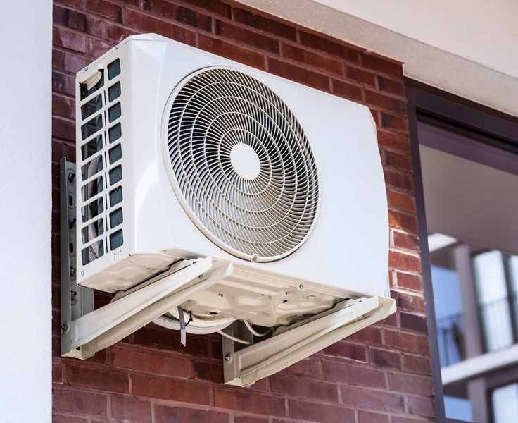HVAC system on outside of property