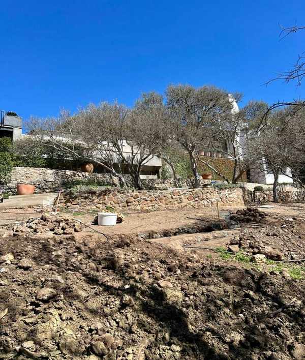 backyard garden transformation - building process