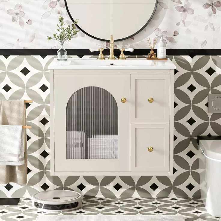 MOEPISY Wall-Mounted Bathroom Vanity