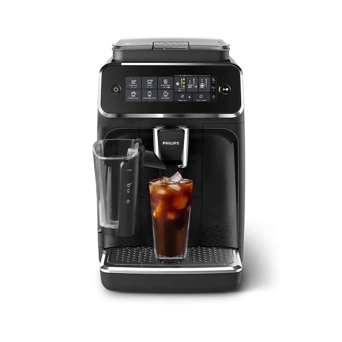 A Philips 3200 Series Fully Automatic Espresso Machine against a white background
