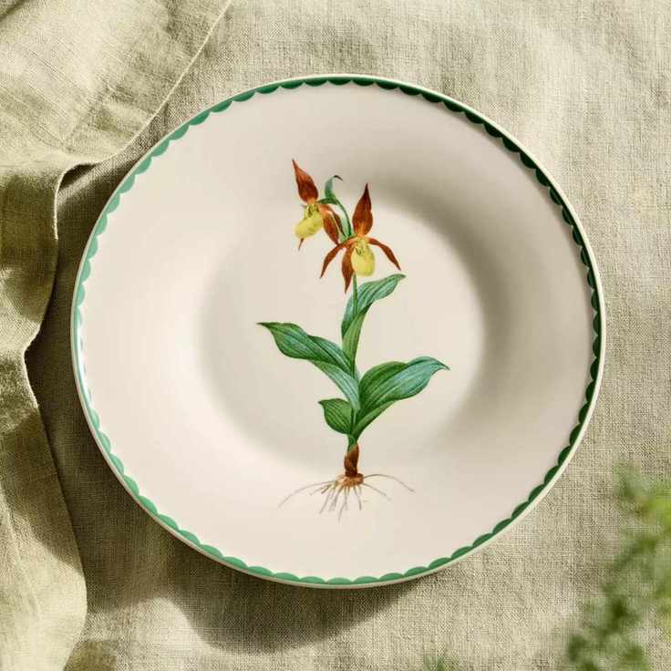 Anthropologie, Spring Botanical Stoneware Plate