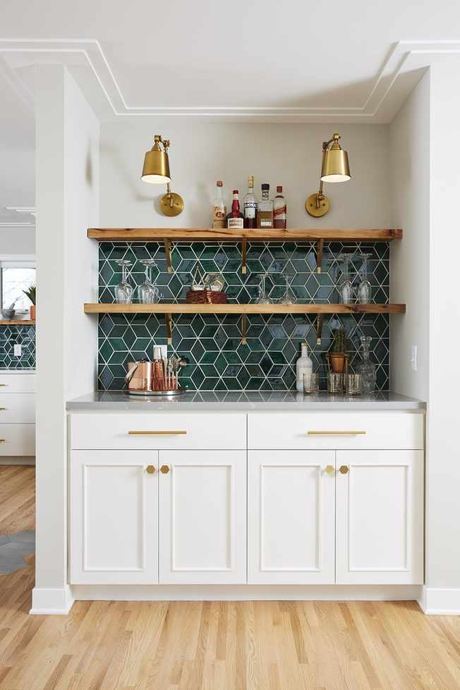 Stylish basement bar