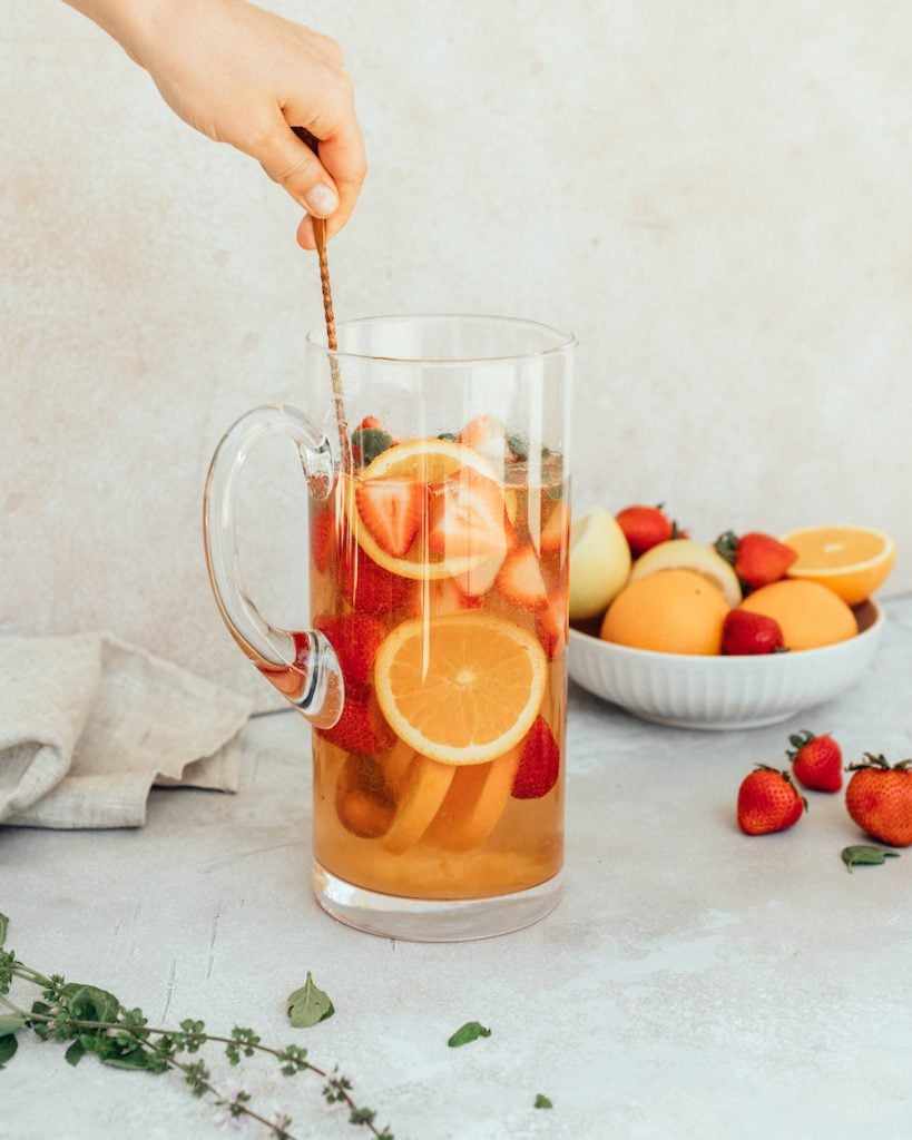strawberry rose sangria_beach picnic recipes