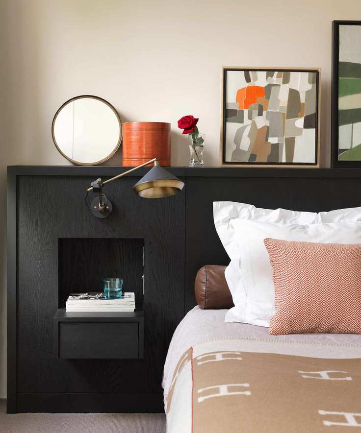 Headboard ideas with built-in storage