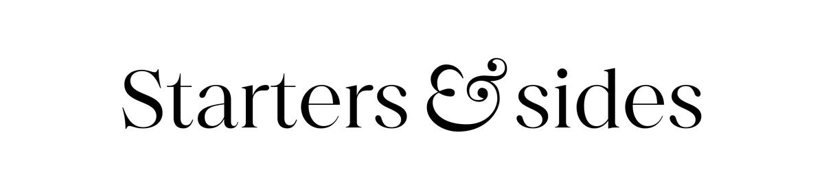Header image featuring starters and sides
