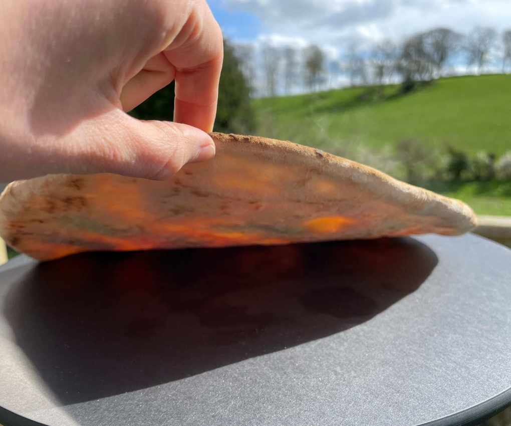 A base of a pizza cooked in the Gozney Arc