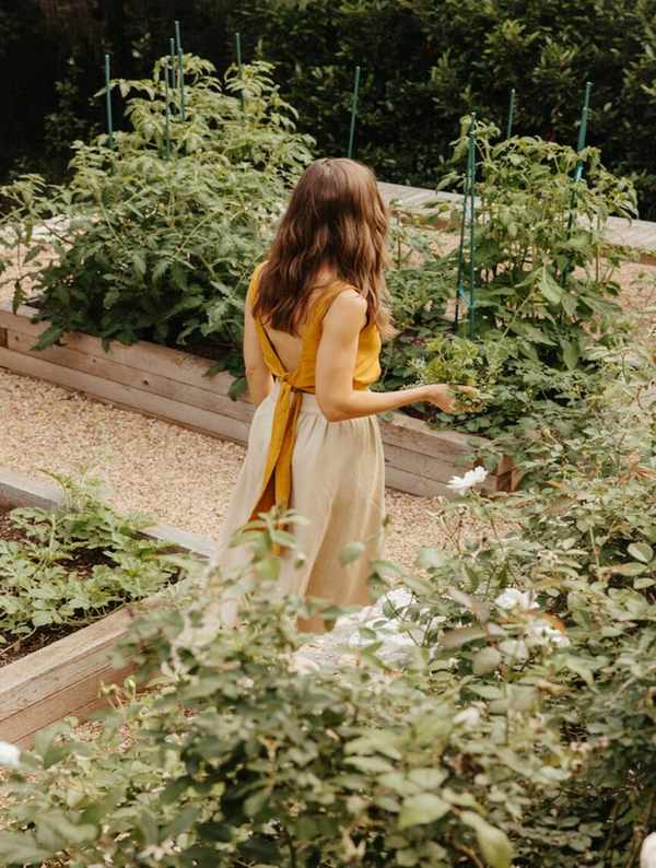 Woman enjoying a spring walk