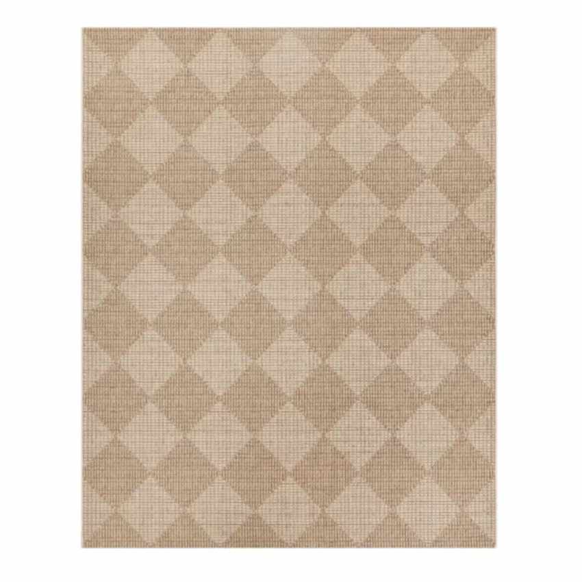 Chasewood Beige Geometric Indoor/Outdoor Area Rug