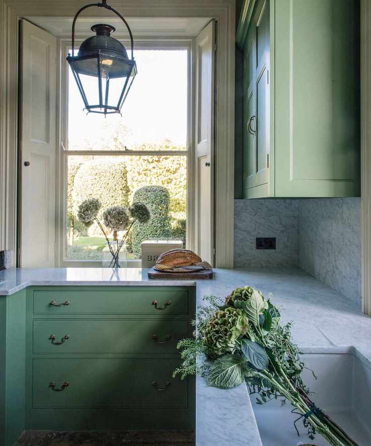 plain english kitchens green traditional kitchen