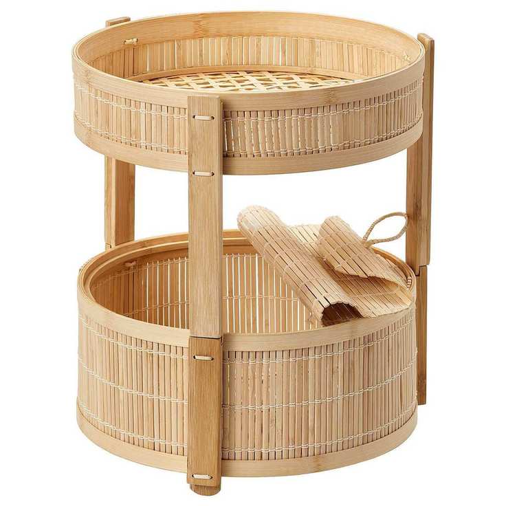 Kanelmott Vegetable/fruit Basket, Set of 2 - Bamboo