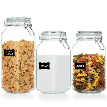 Vtopmart 3 Pcs Airtight Glass Jars With Lids