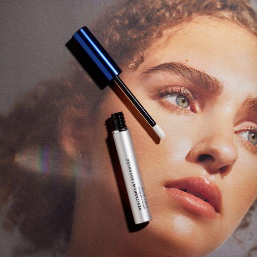 Brow Conditioning Serum and Model