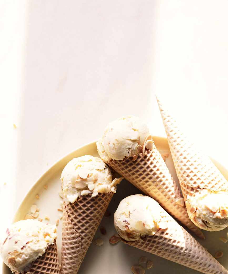 Toasted marzipan ice cream