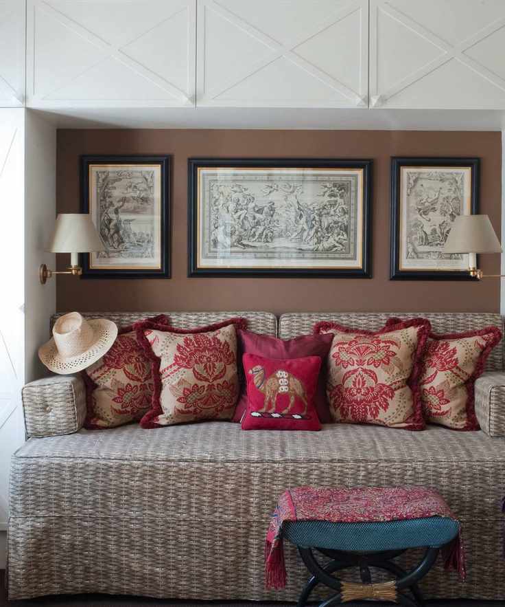 Caramel bedroom corner with cozy seating