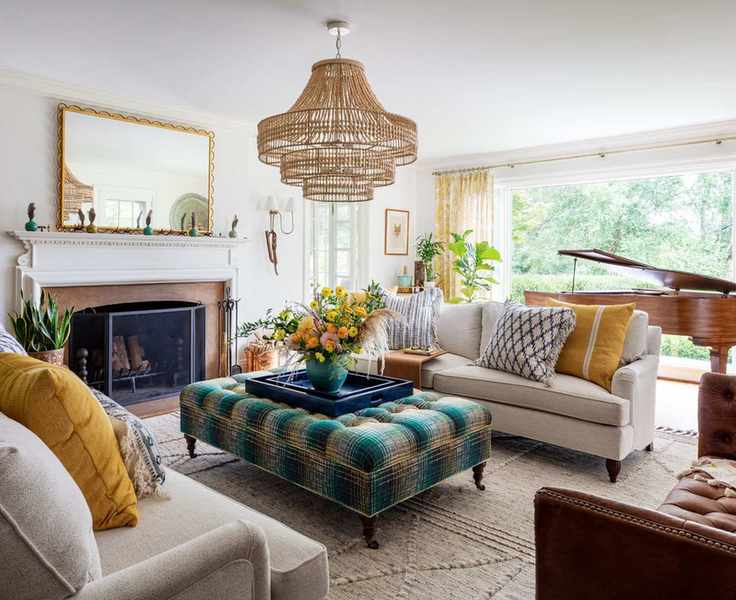bohemian style living room