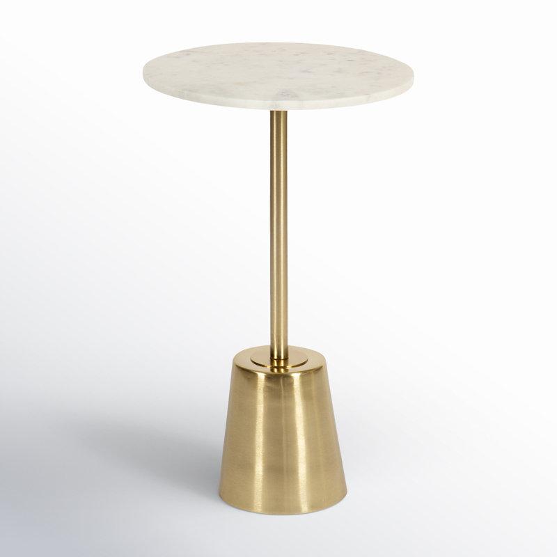 Mercer41 Cemil Genuine Marble Pedestal End Table &amp;amp; Reviews | Wayfair