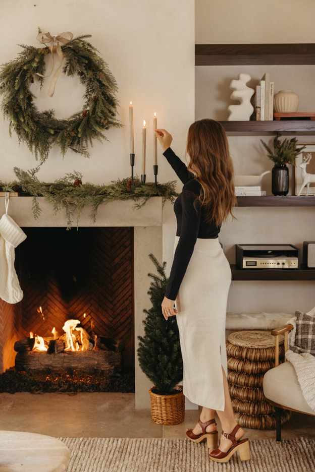 Lighting with taper candles