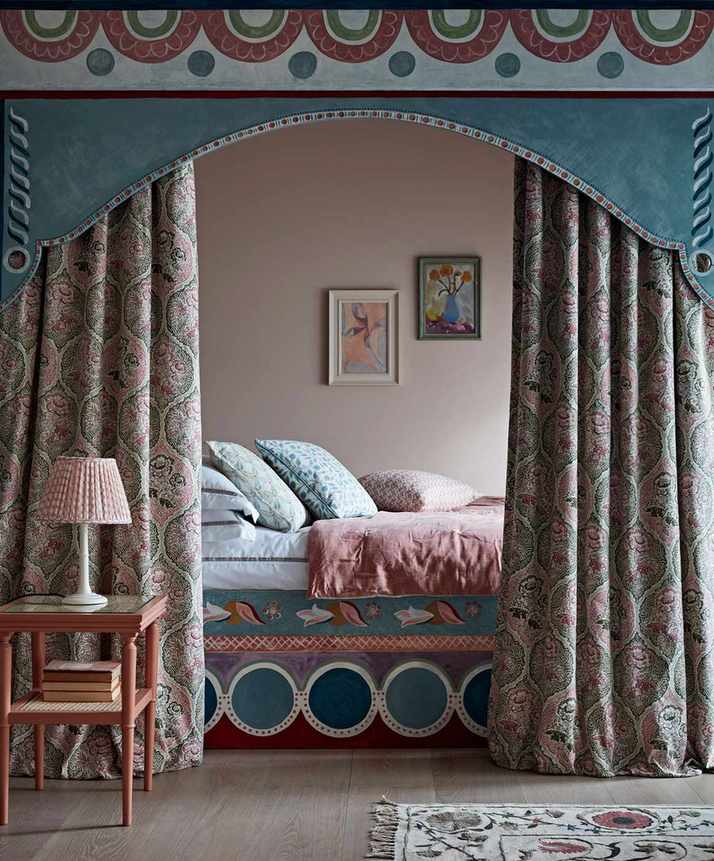 Vibrant bedroom decor