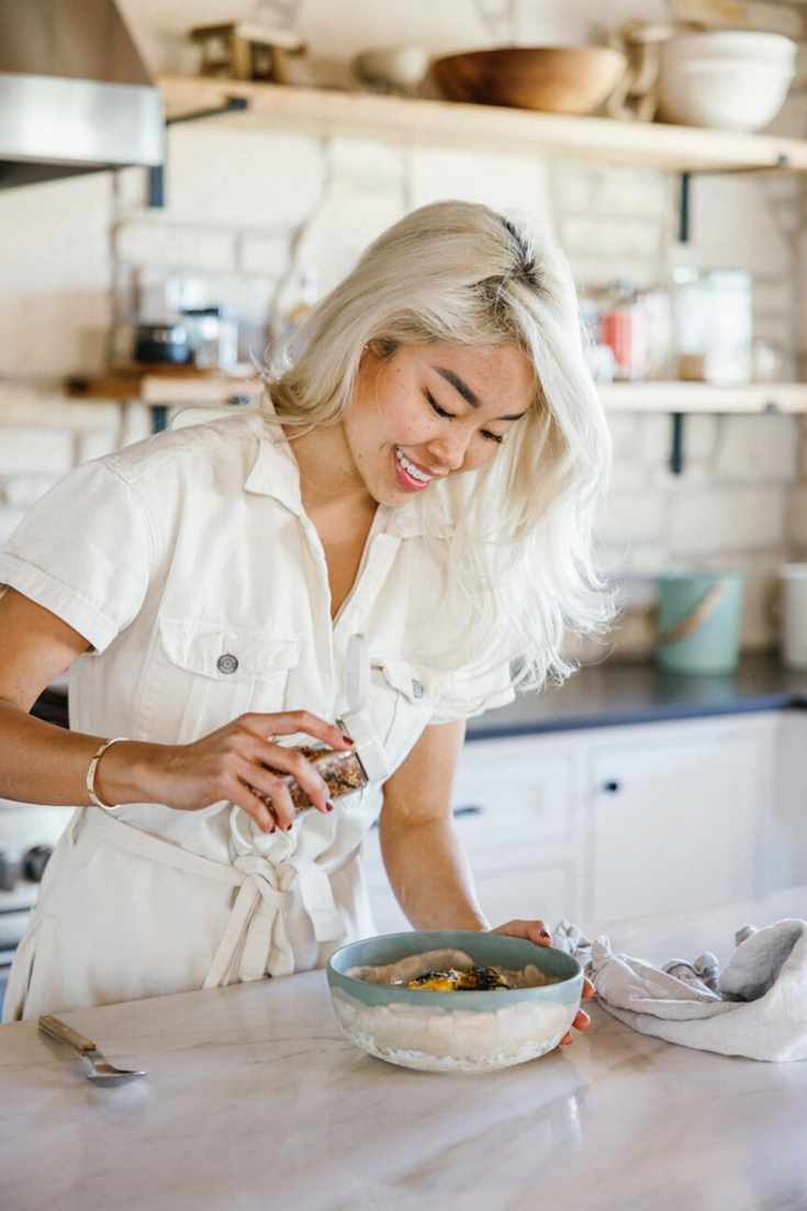 Woman preparing breakfast