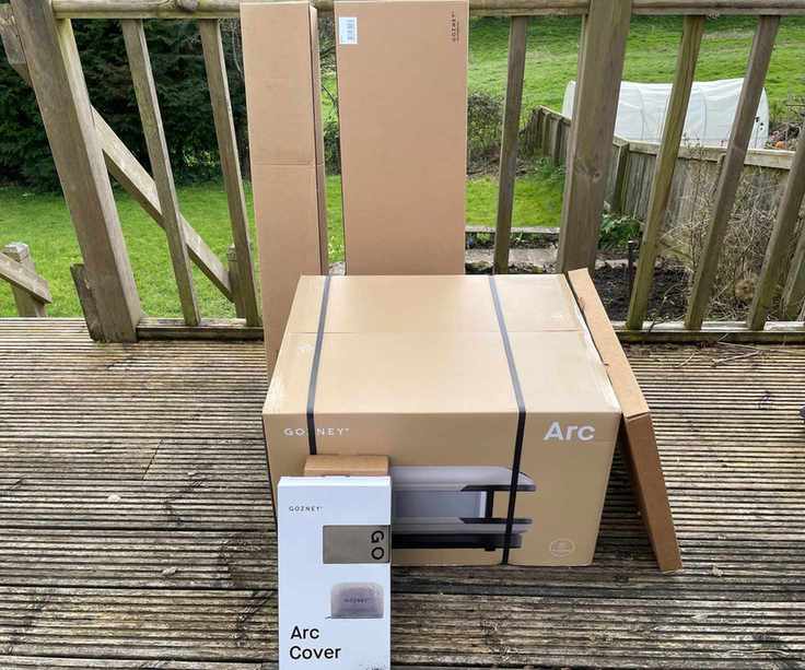 Gozney Arc box on a wooden deck