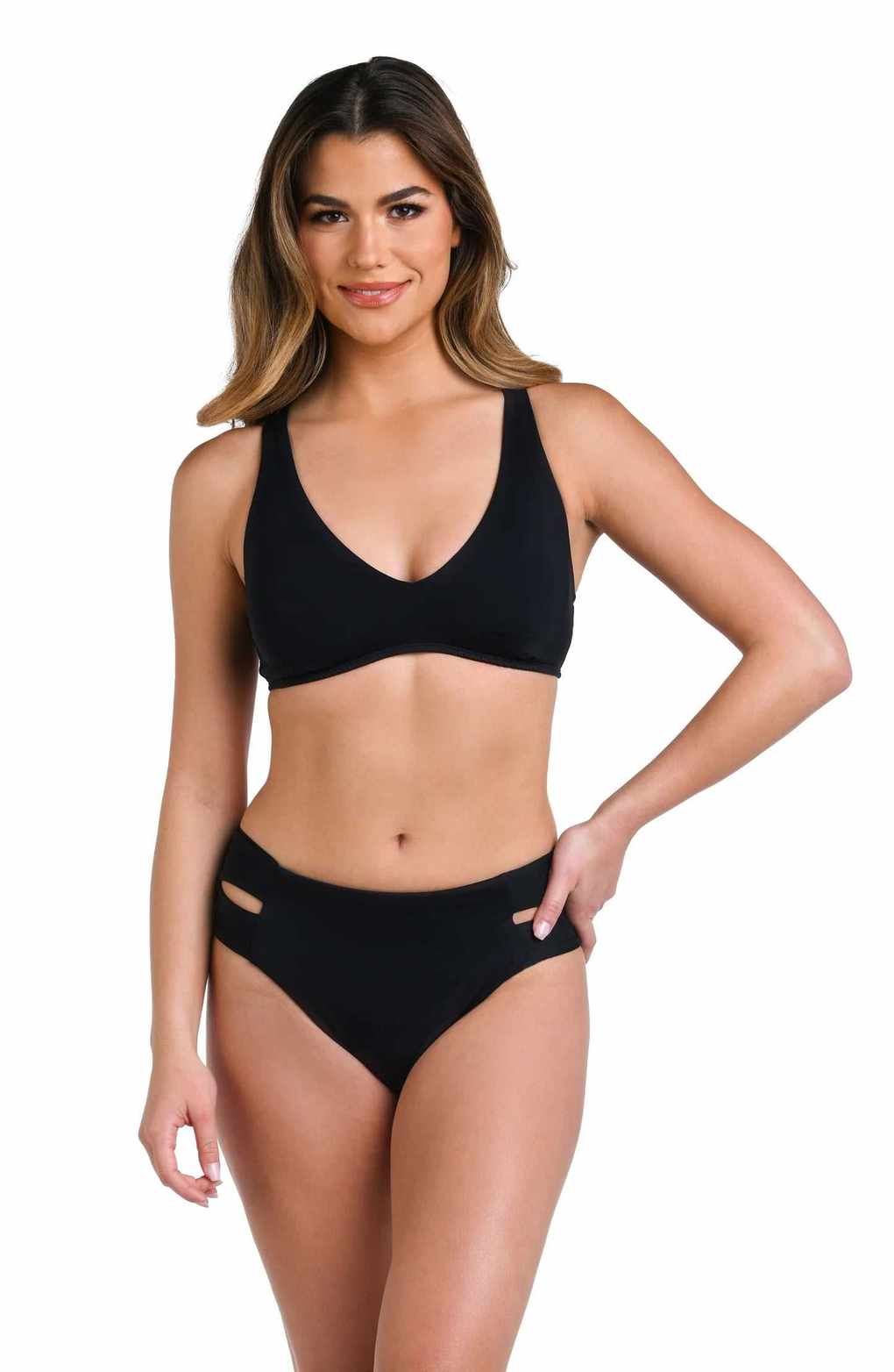 Mid-Waist Keyhole Bikini Bottom
