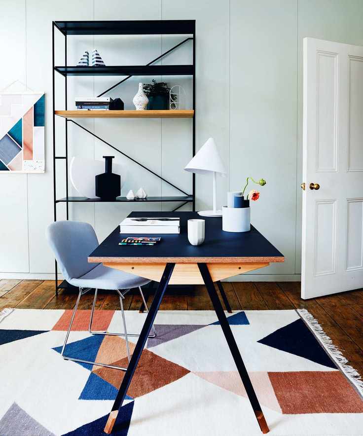 home office with desk and chair