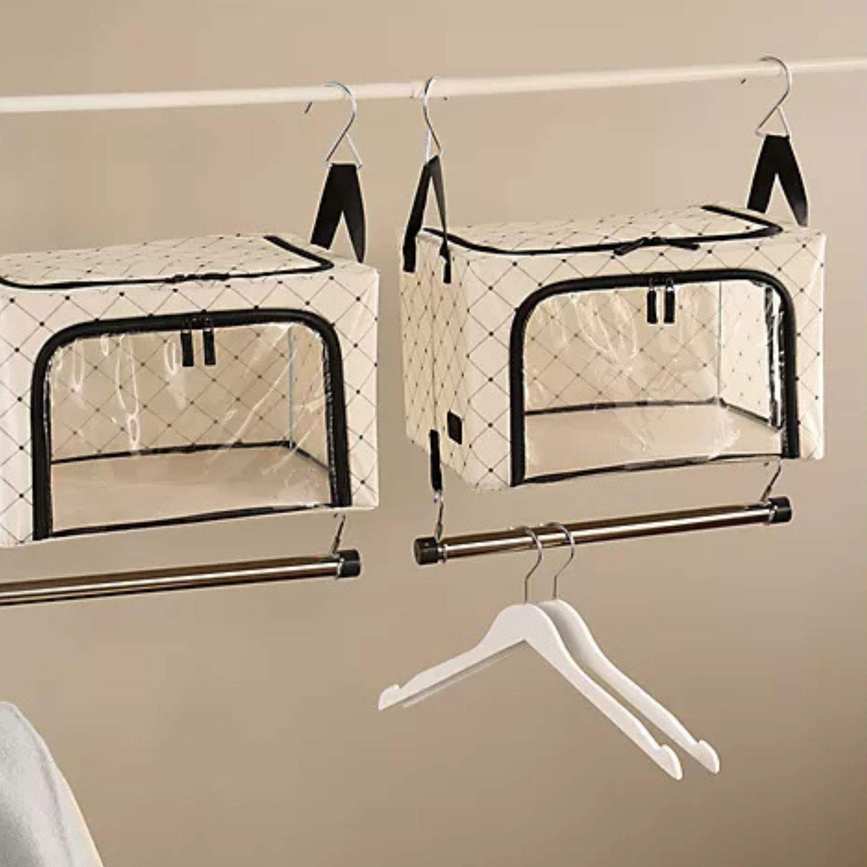 Periea Set of 2 Hanging Boxes With Attachable Rail