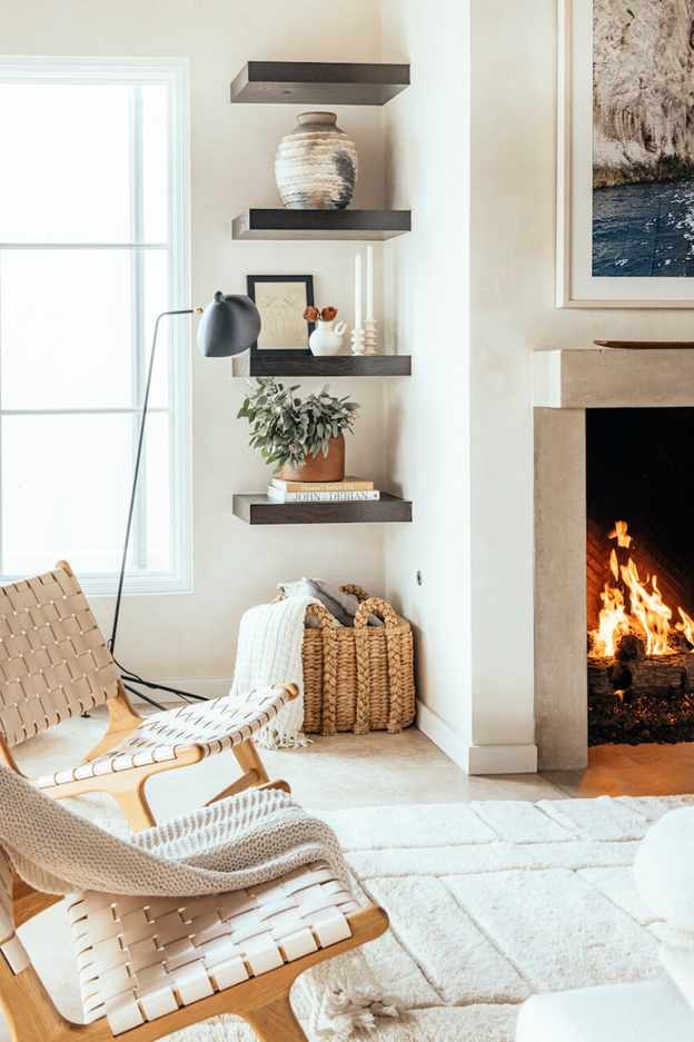 cozy living room design with chair