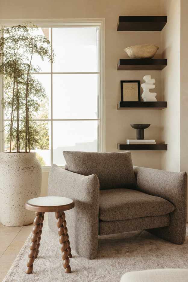 Austin House - Japandi Lounge Chair Plant