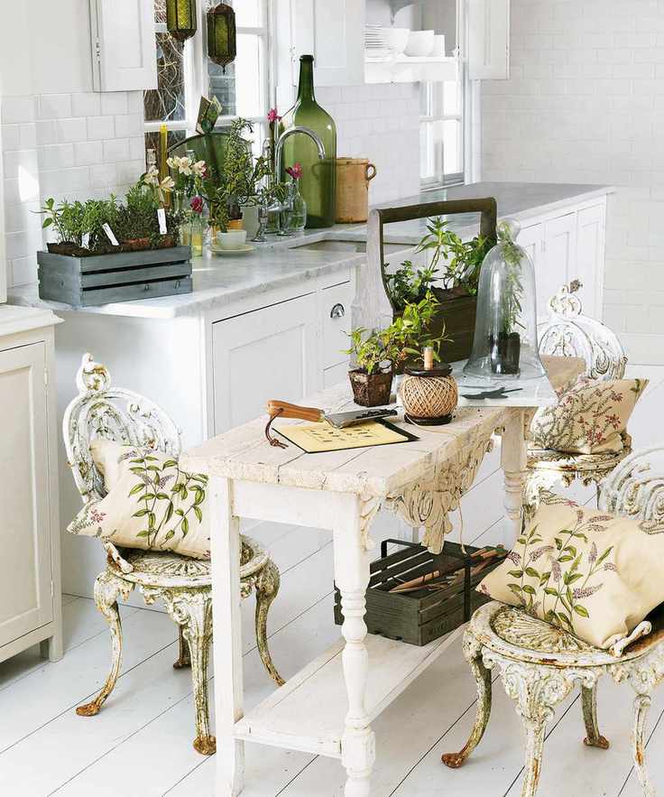 French kitchen with herbs