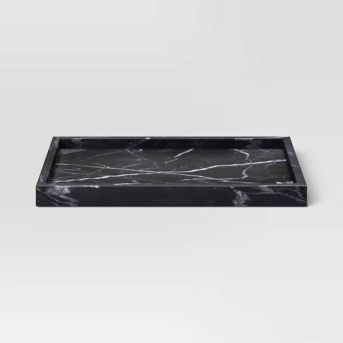 Marble Rectangle Tray Black - Threshold&amp;trade;