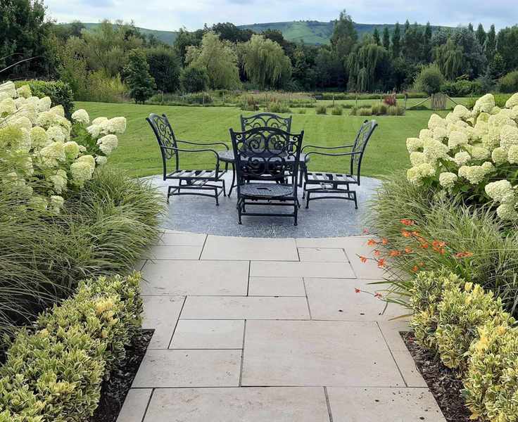 long flowering hydrangea used in a formal garden