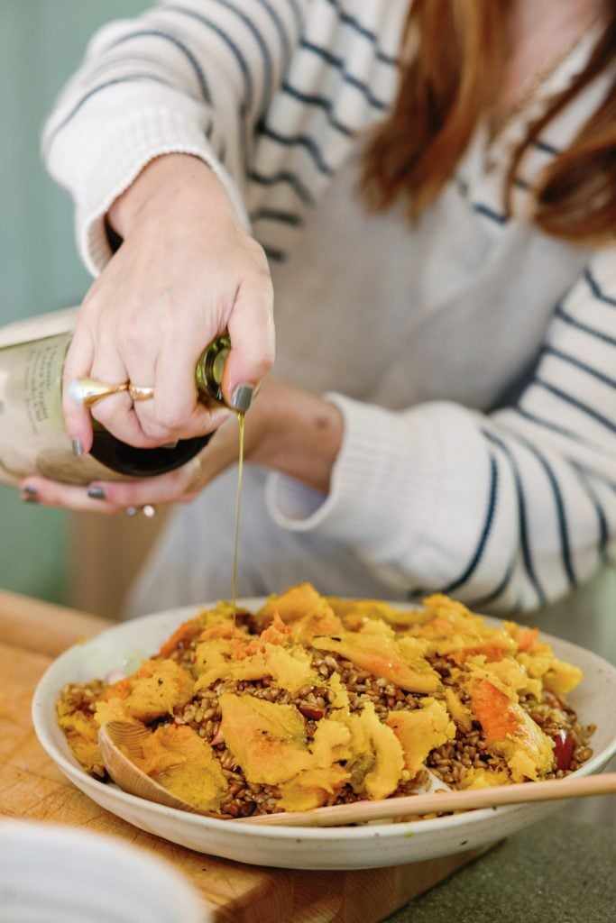 Einkorn Salad with Charred Squash_vegan lunch ideas