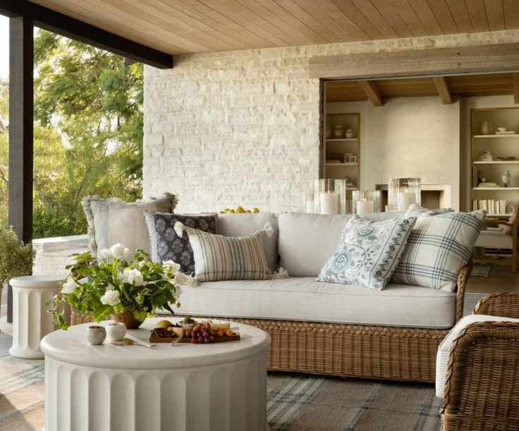 outdoor living room decorated and designed for mcgee &amp;amp; Co's 2025 outdoor collection launch