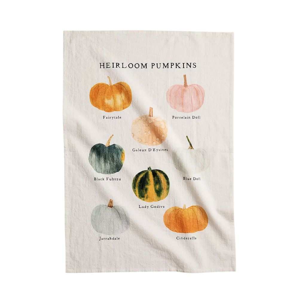 May We Fly Heirloom Pumpkins Dish Towel