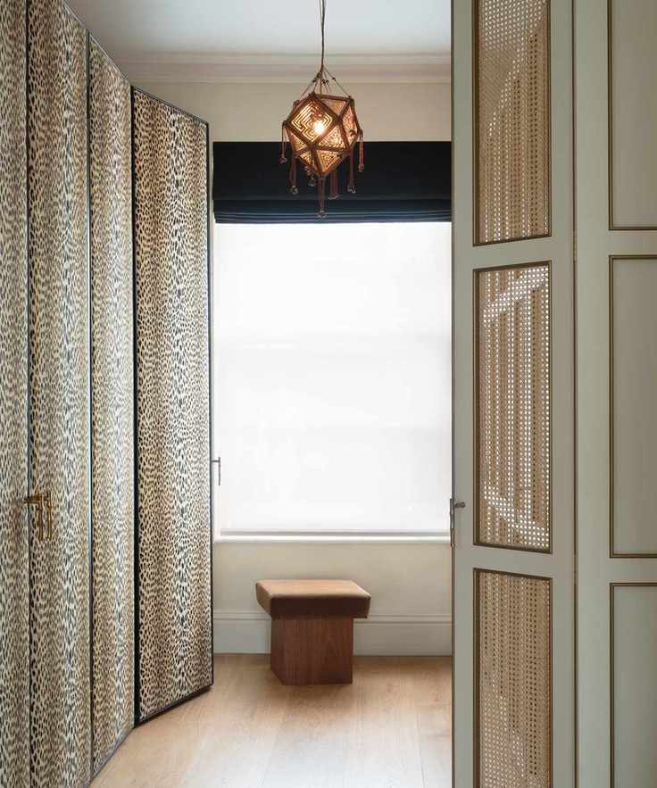 Dressing room with built-in wardrobes designed by Fran Hickman