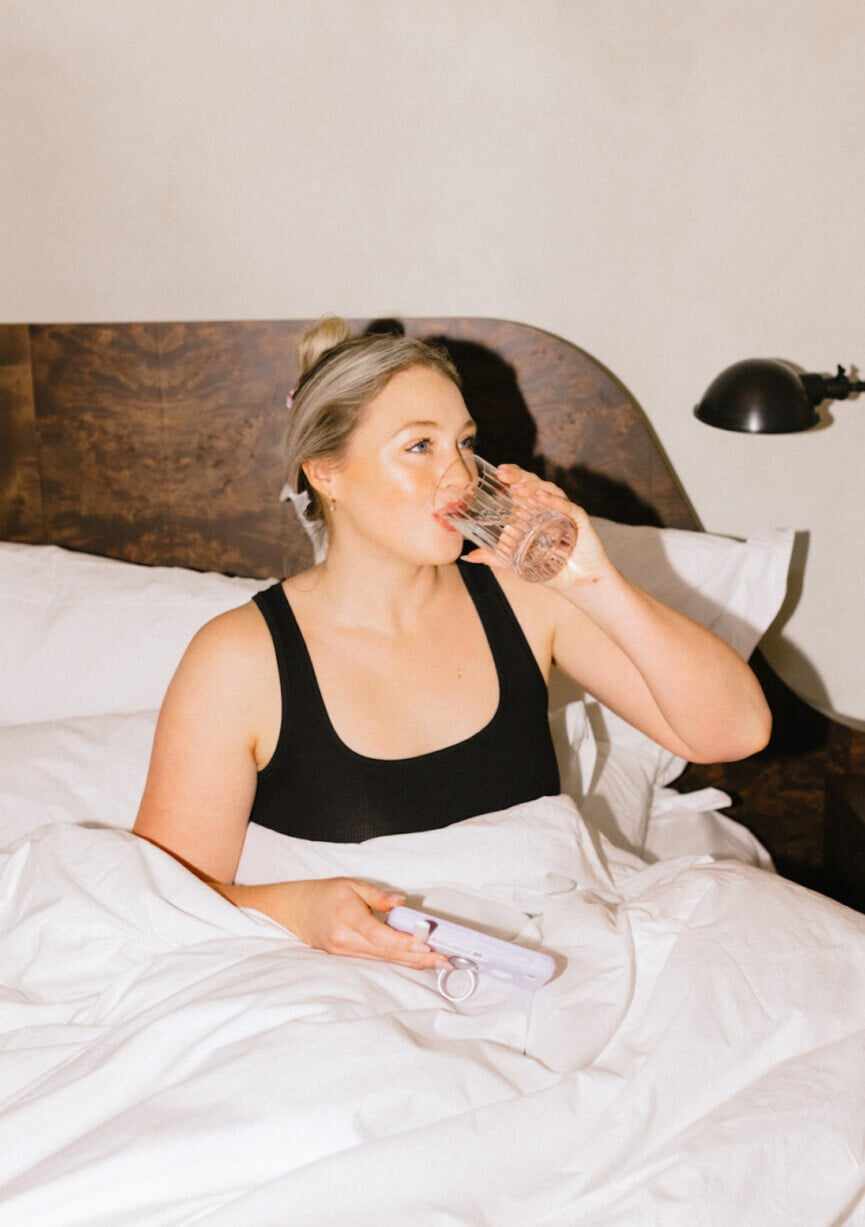 Woman drinking water