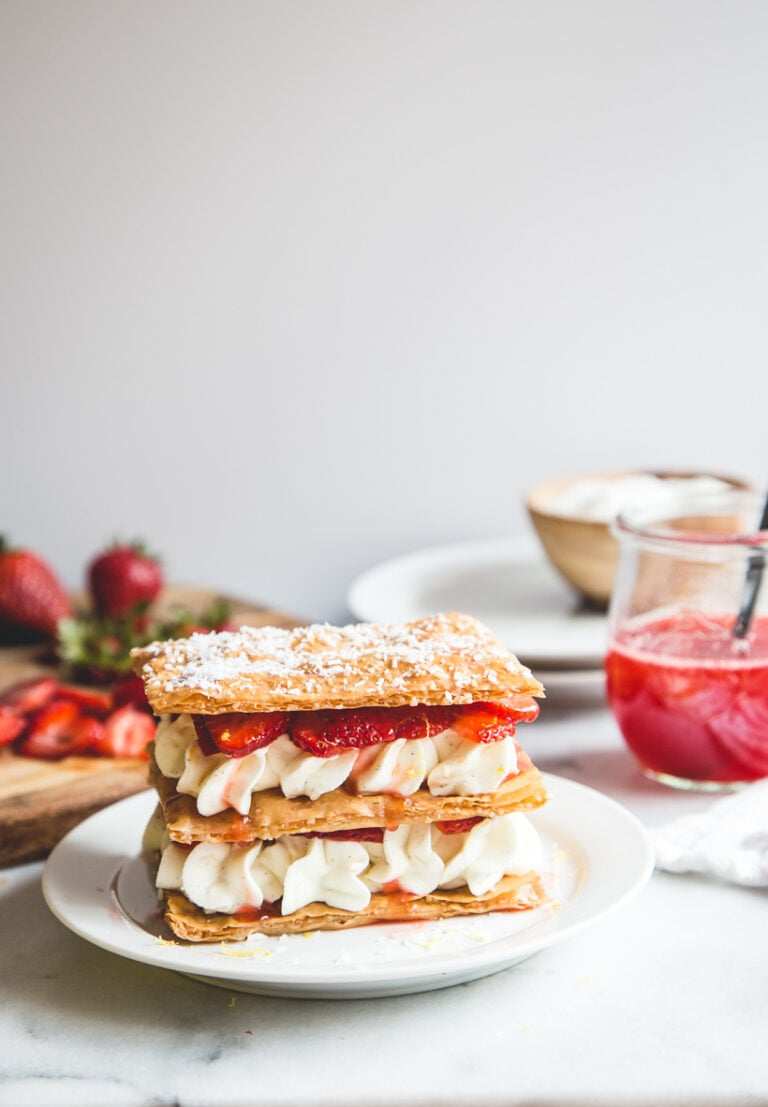 Phyllo Napoleans with Strawberries and Lemon-Vanilla Cream