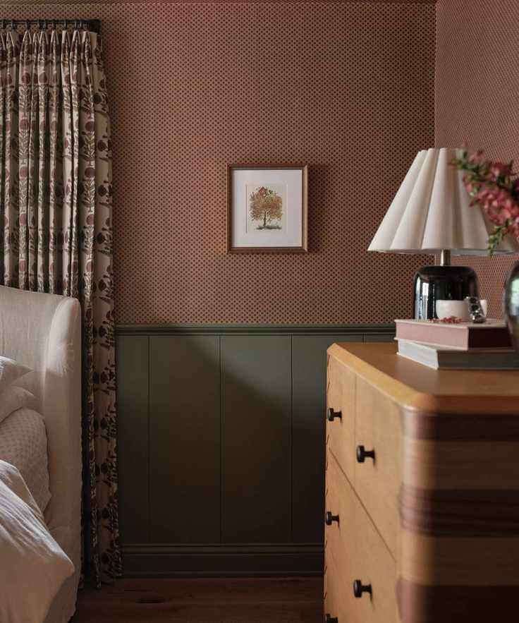 Serene bedroom with layered textures