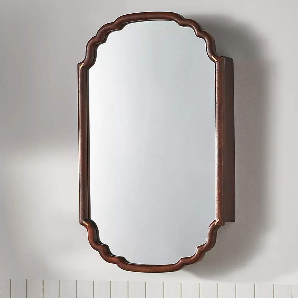 Alia Acacia Wood Mirrored Medicine Cabinet